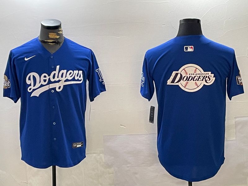 Men Los Angeles Dodgers Blank Blue Game 2024 Nike MLB Jersey style 12168